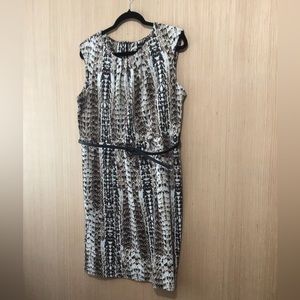 DANA BUCHMAN Animal Print Sheath Dress